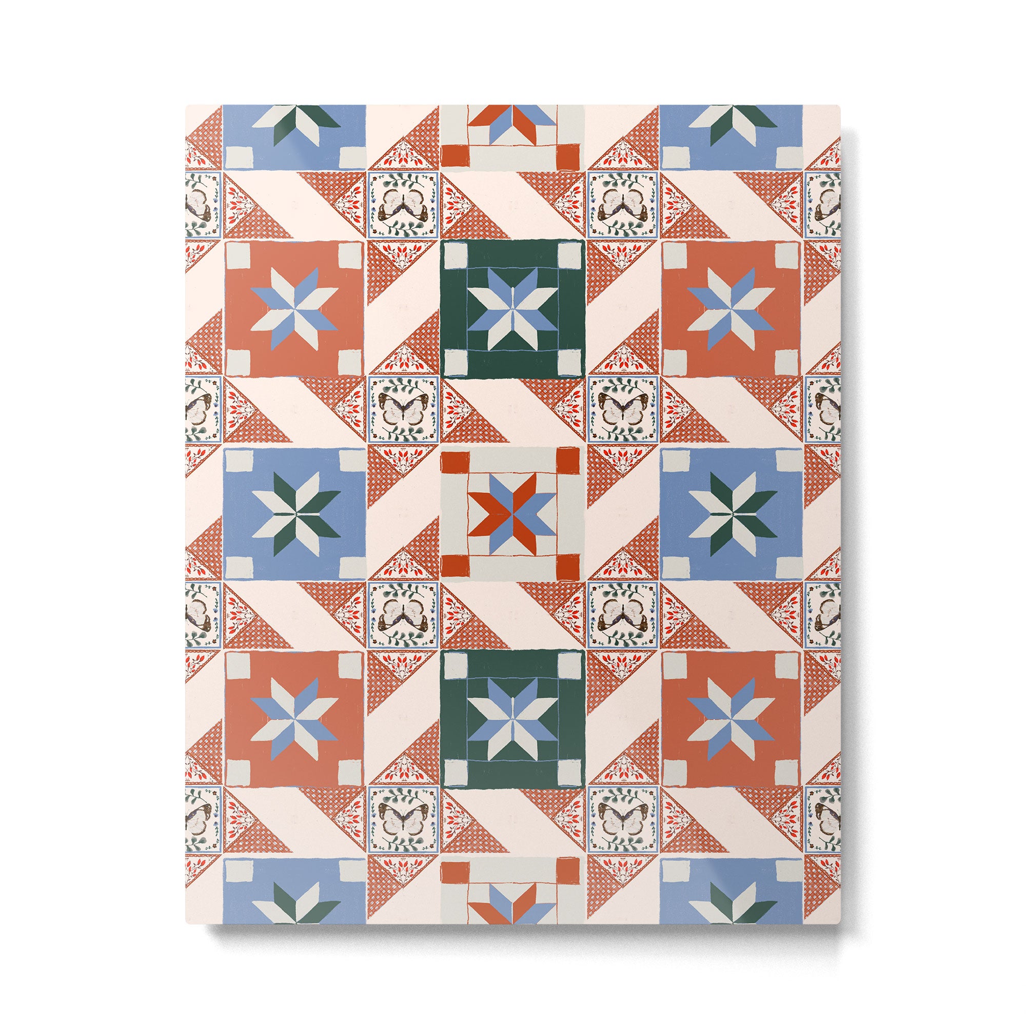 Vintage Quilt Block Pattern Metal Print Gallery Image 6