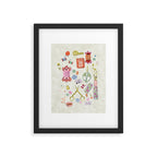 Vintage Sewing Kit Illustration Framed Art Print Gallery Image 5