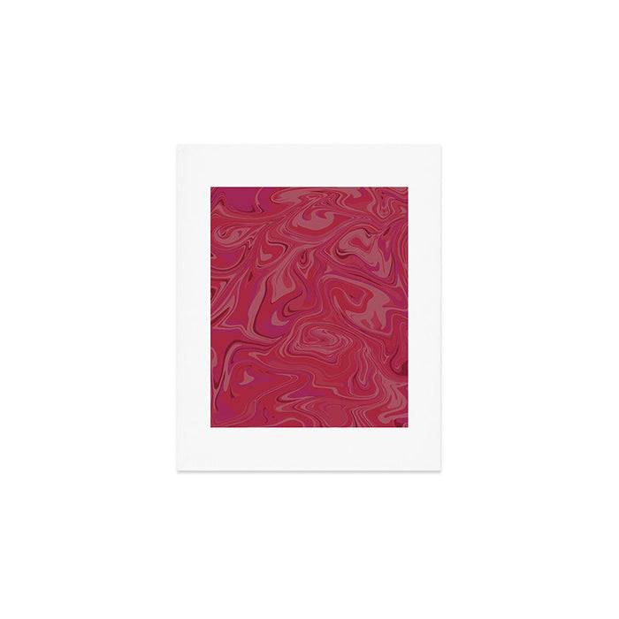 Viva magenta abstract marble Art Print Gallery Image 1