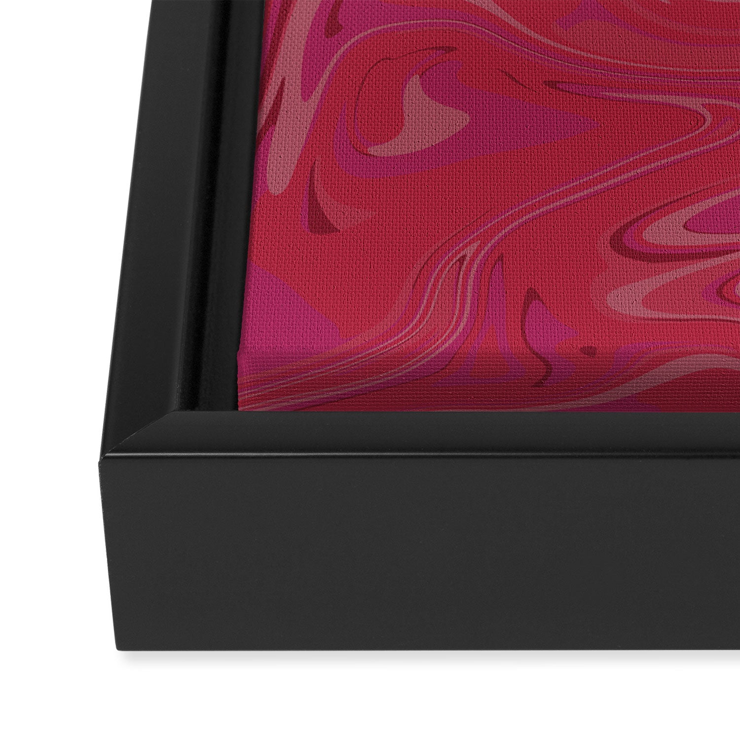 Viva magenta abstract marble Framed Canvas Print Gallery Image 3