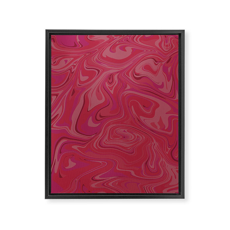 Viva magenta abstract marble Framed Canvas Print Gallery Image 8
