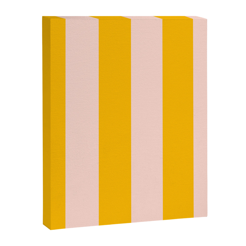 Warm Yellow and Beige Stripes Canvas Print Gallery Image 8