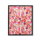 watercolor peach fuzz leaves Framed Canvas Print Gallery Image 8