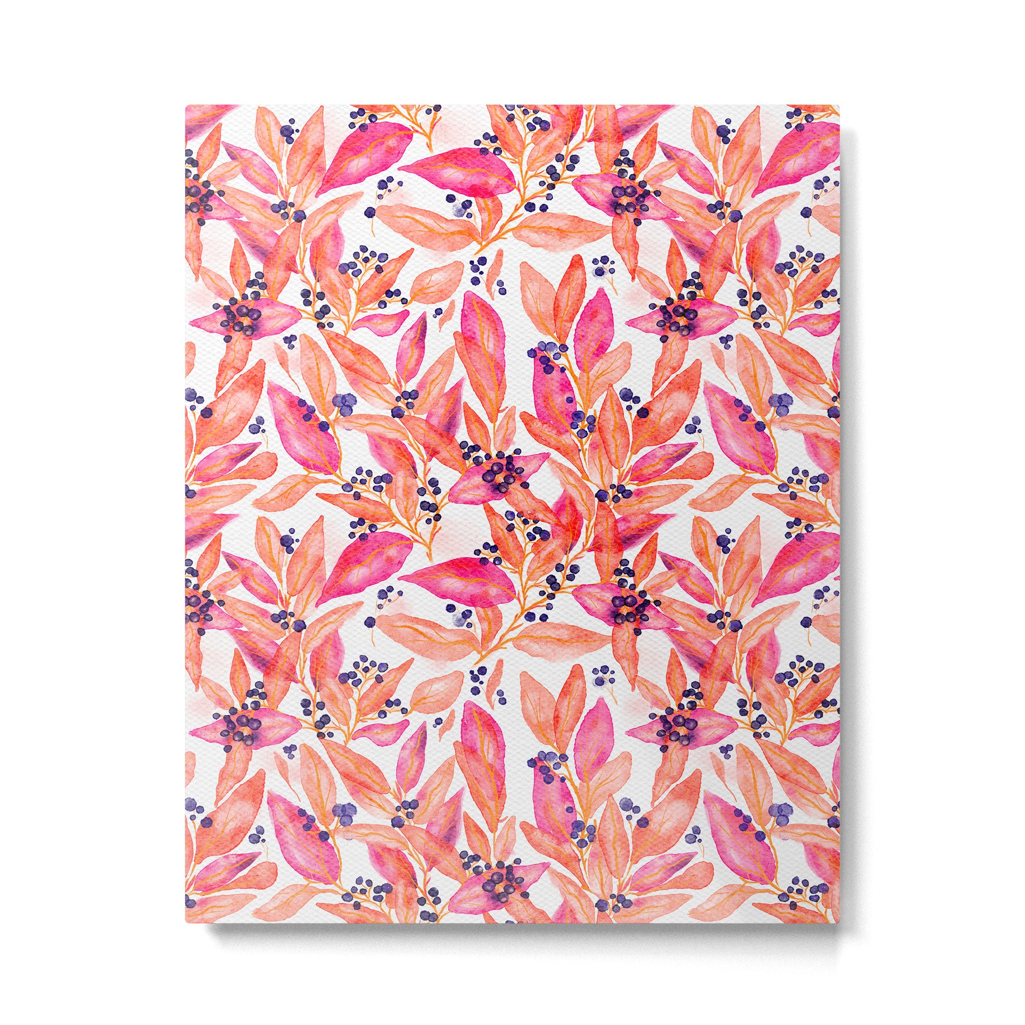 watercolor peach fuzz leaves Metal Print Gallery Image 6