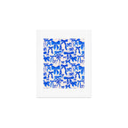 Whimsical Blue Bow Pattern - Perfect for Creative Holiday and Winter Projects Art Print Gallery Image 1