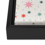 Whimsical Celestial Stars Seamless Pattern Framed Canvas Print Gallery Image 3