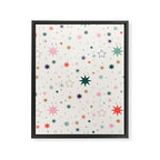 Whimsical Celestial Stars Seamless Pattern Framed Canvas Print Gallery Image 8