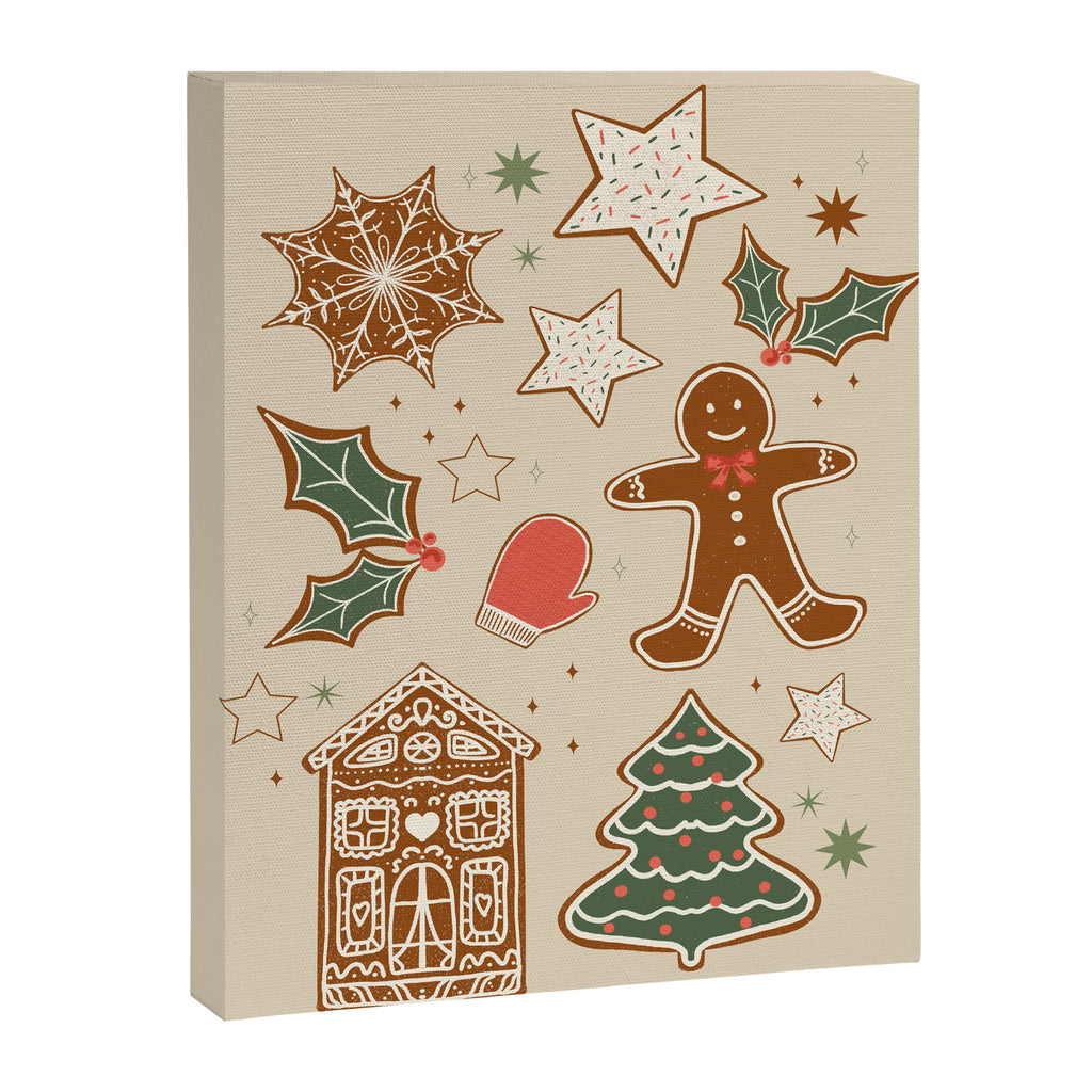 Whimsical Gingerbread Holiday Icons Collection Canvas Print Gallery Image 8