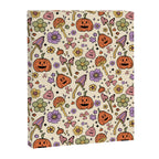 Whimsical Halloween Pattern Cute Pumpkins Mushrooms and Flowers in Pastel Autumn Colors Canvas Print Gallery Image 8