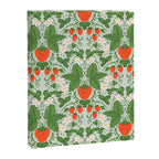 Whimsical Strawberry Vine and Floral Garden Pattern Canvas Print Gallery Image 8
