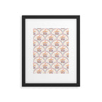 Whimsical Vintage Carousel Ride Seamless Pattern Framed Art Print Gallery Image 6