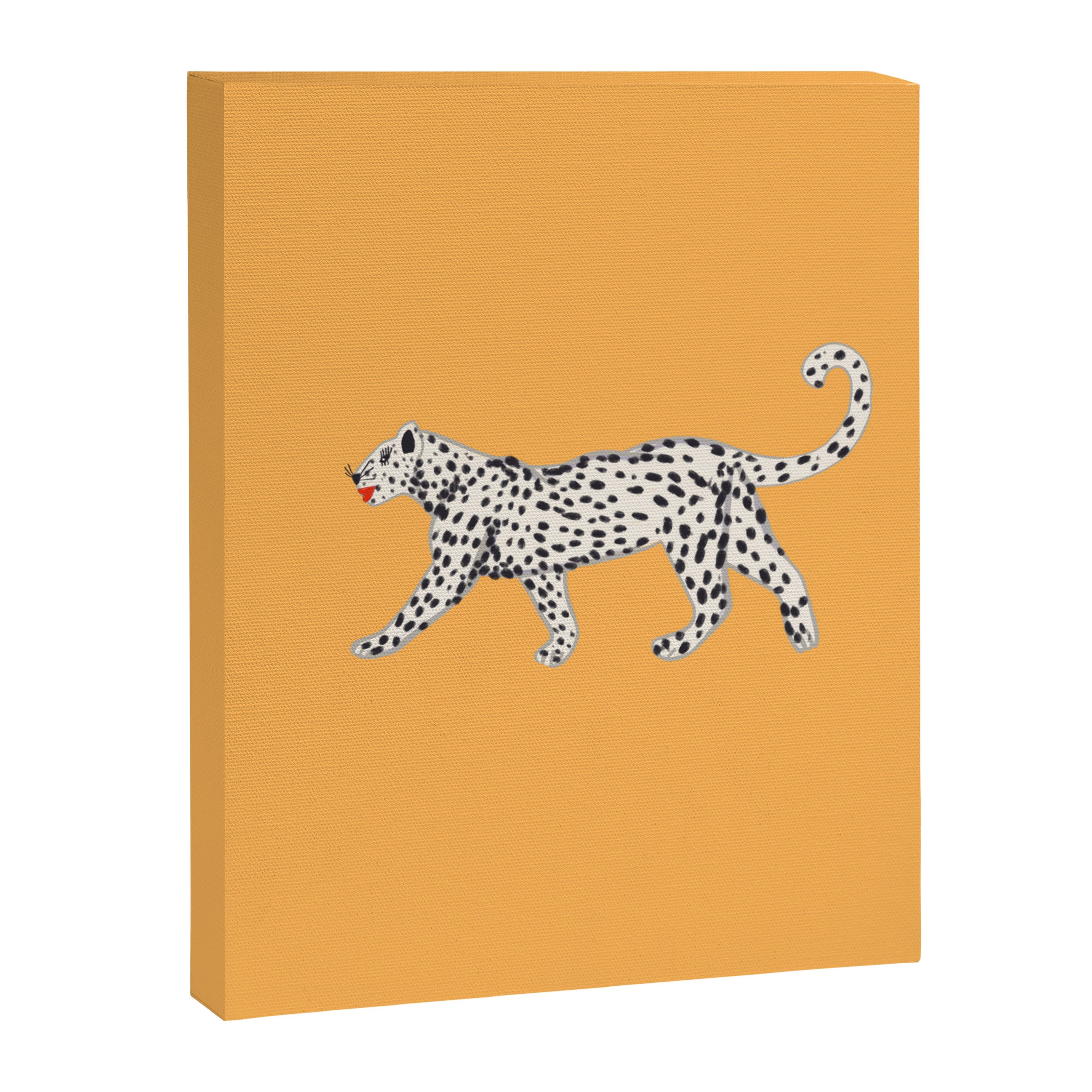 White fashionable cheetah  Canvas Print Gallery Image 8