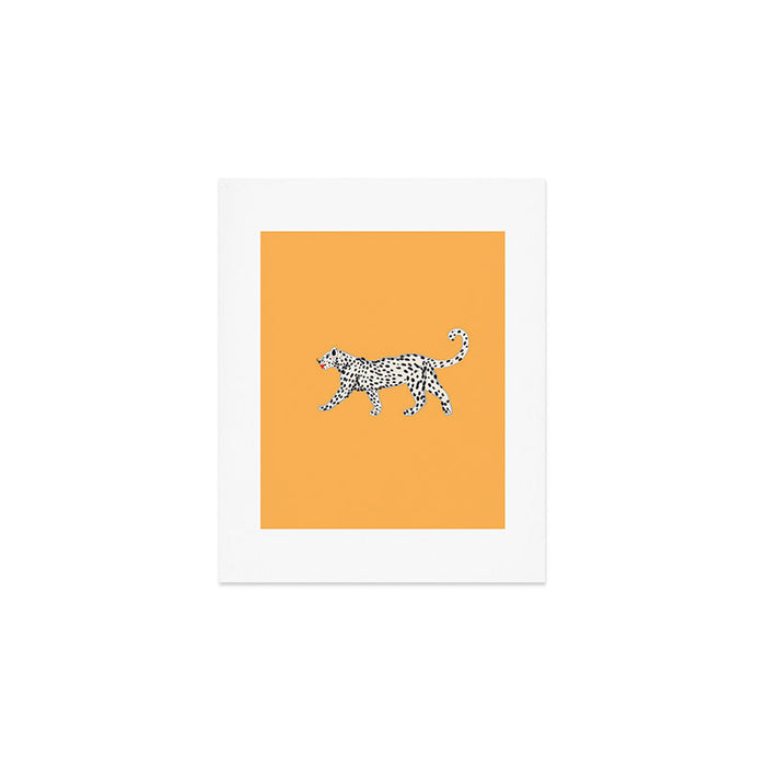 White fashionable cheetah  Art Print Gallery Image 1