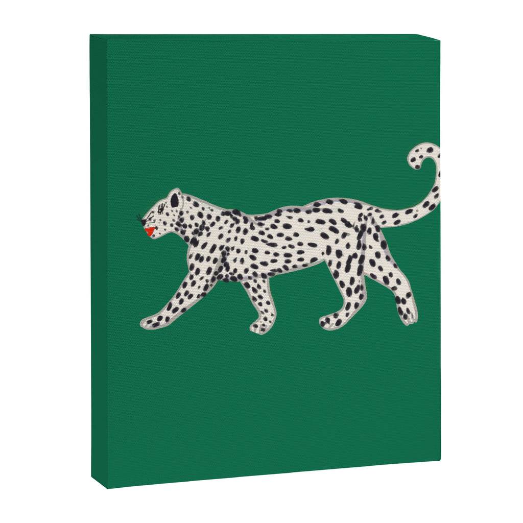 White leopard with red lips Canvas Print Gallery Image 8