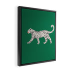 White leopard with red lips Framed Canvas Print Gallery Image 2