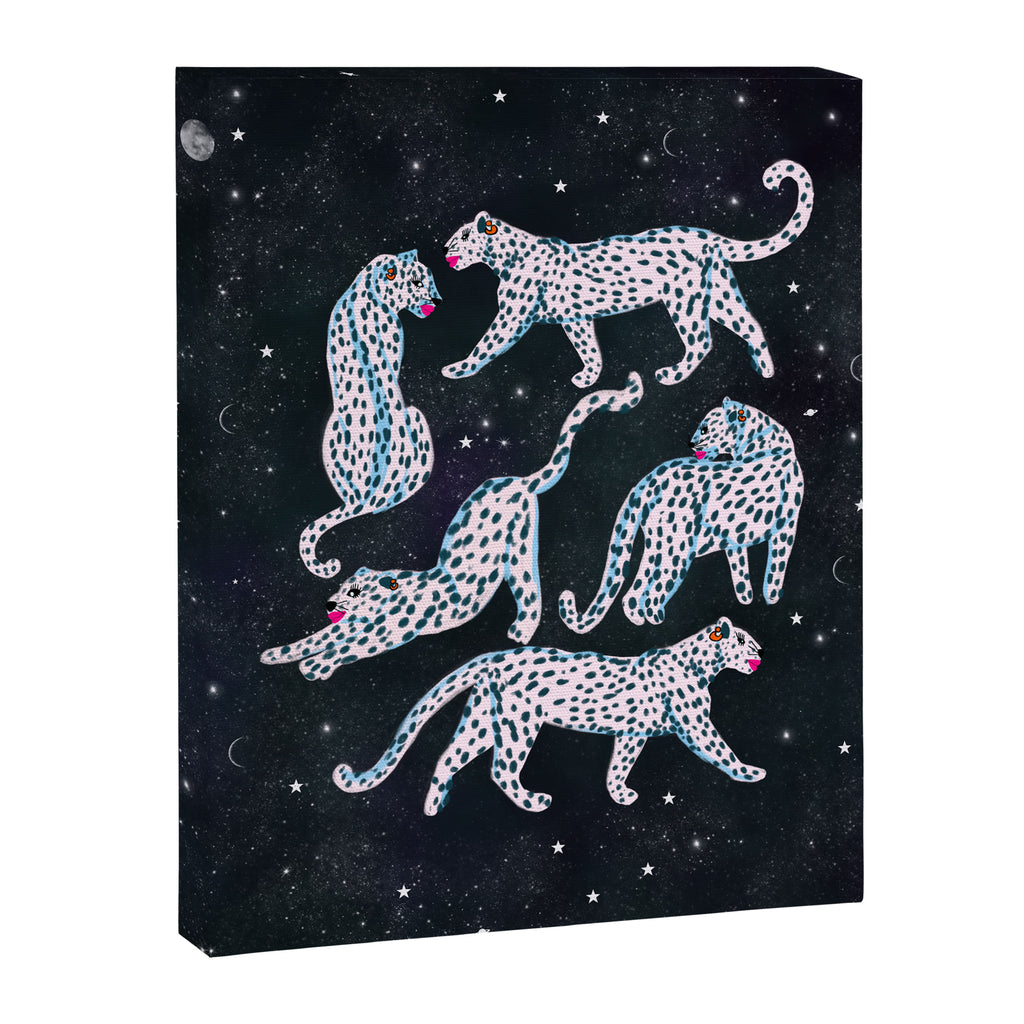 White leopards in space  Canvas Print Gallery Image 8