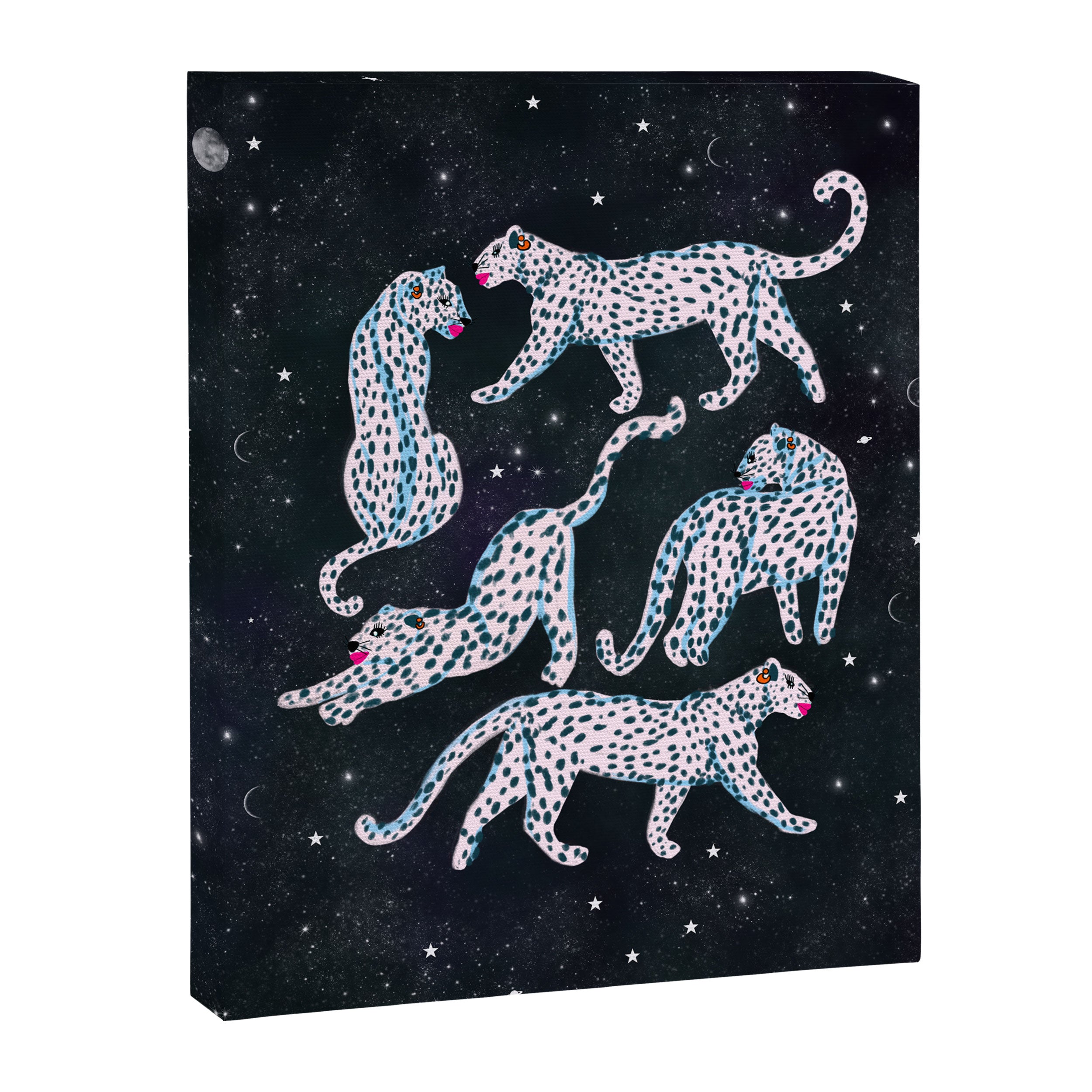 White leopards in space  Canvas Print Gallery Image 8