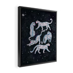 White leopards in space  Framed Canvas Print Gallery Image 2