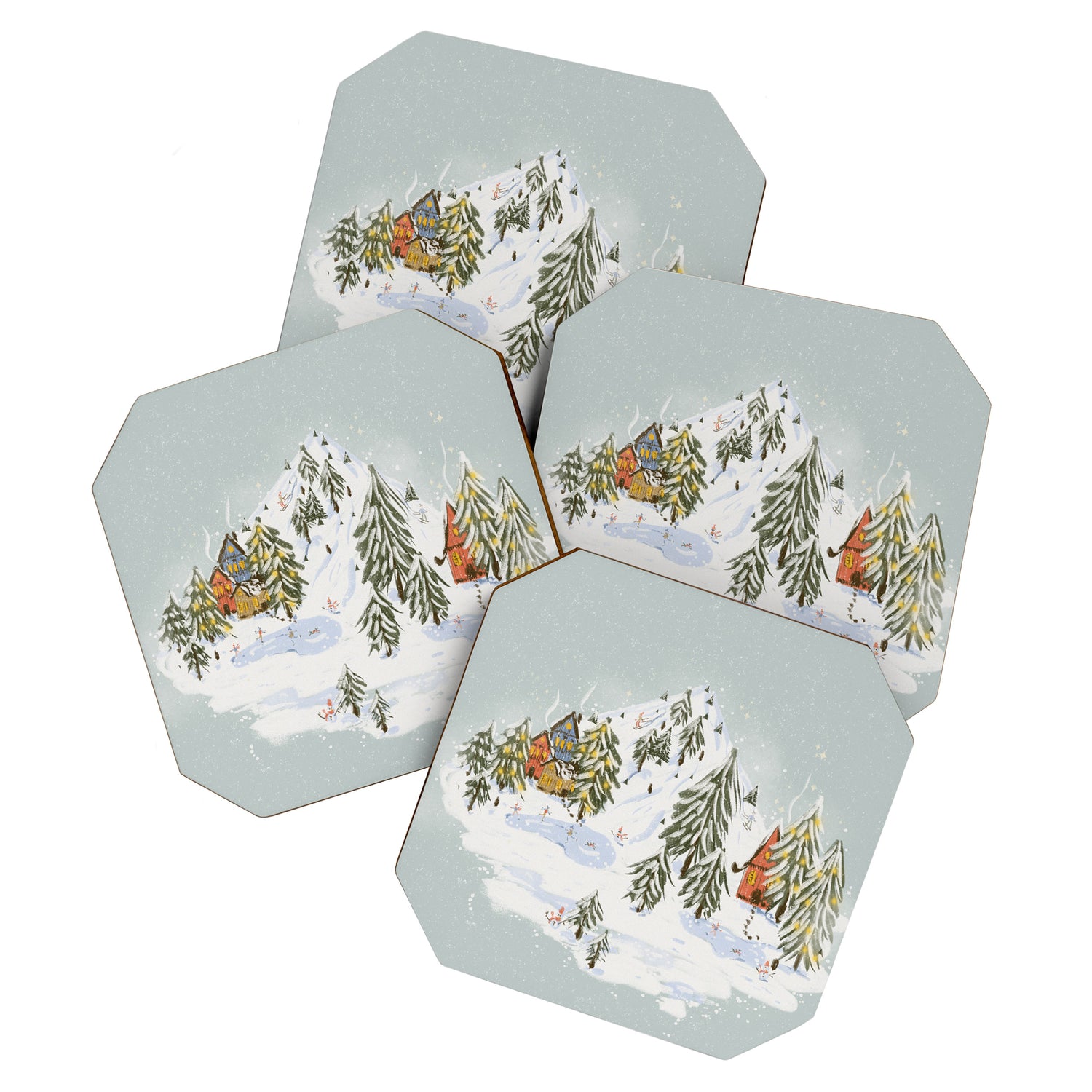 Winter wonderland illustration  Coaster Gallery Image 1
