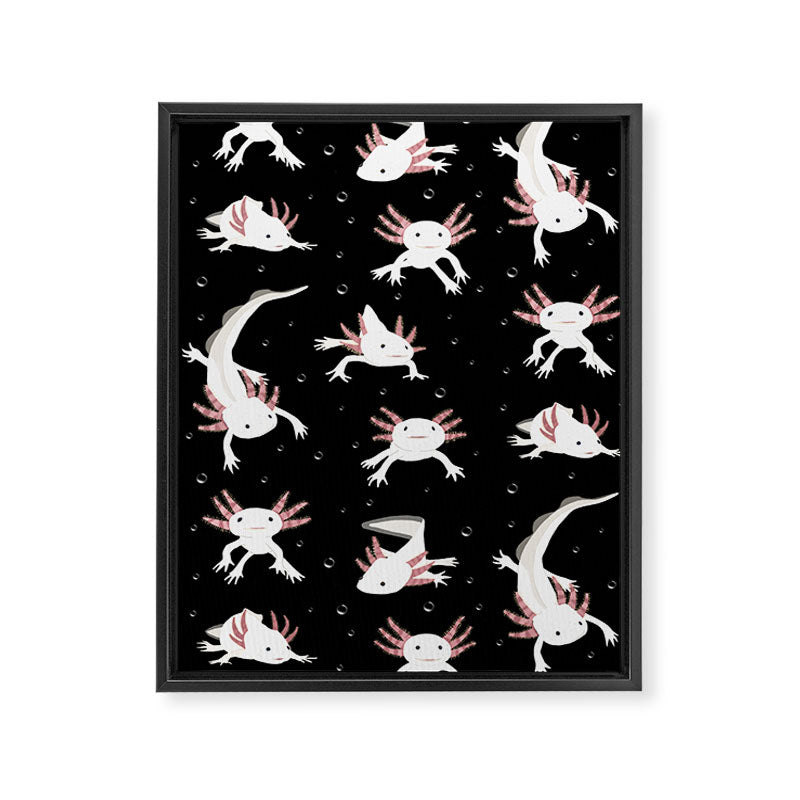 Axolotls Framed Canvas Print Gallery Image 8