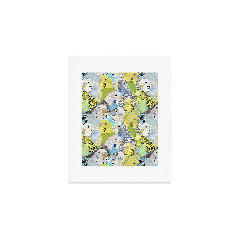 Budgie Parakeets Art Print Gallery Image 1