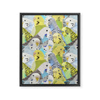 Budgie Parakeets Framed Canvas Print Gallery Image 8