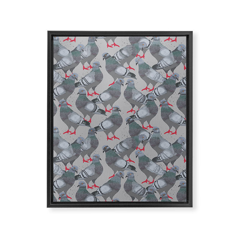 City Pigeons Framed Canvas Print Gallery Image 8