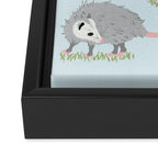 Opossums and Daisies Framed Canvas Print Gallery Image 3