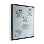 Opossums and Daisies Framed Canvas Print Gallery Image 2