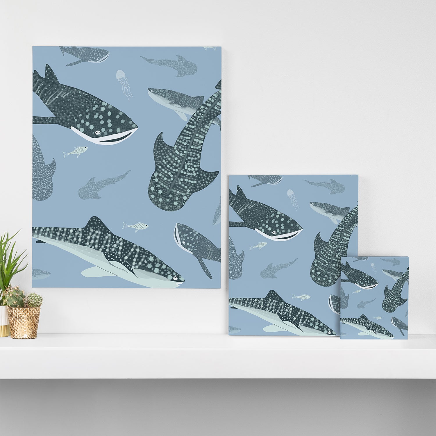 Whale Sharks Canvas Print Gallery Image 3