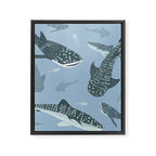 Whale Sharks Framed Canvas Print Gallery Image 8