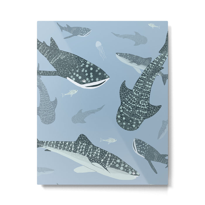 Whale Sharks Metal Print Gallery Image 1