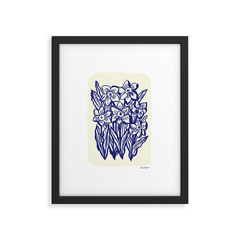 Daffodil flowers cut-out Framed Art Print Gallery Image 5
