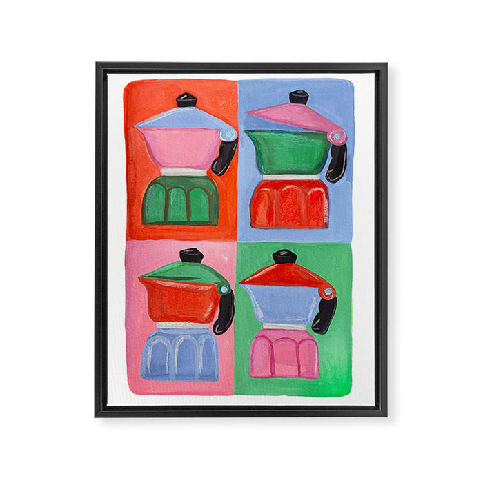 Moka coffee Framed Canvas Print Gallery Image 1