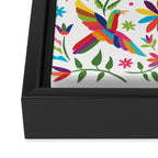 Mexican Otomí Design by Akbaly Framed Canvas Print Gallery Image 3