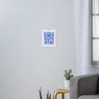 Mexican Otomí Design in Deep Blue by Akbaly Art Print Gallery Image 3