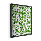 Mexican Otomí Design in Green by Akbaly Framed Canvas Print Gallery Image 2