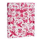 Mexican Otomi Design in Pink by Akbaly Canvas Print Gallery Image 6