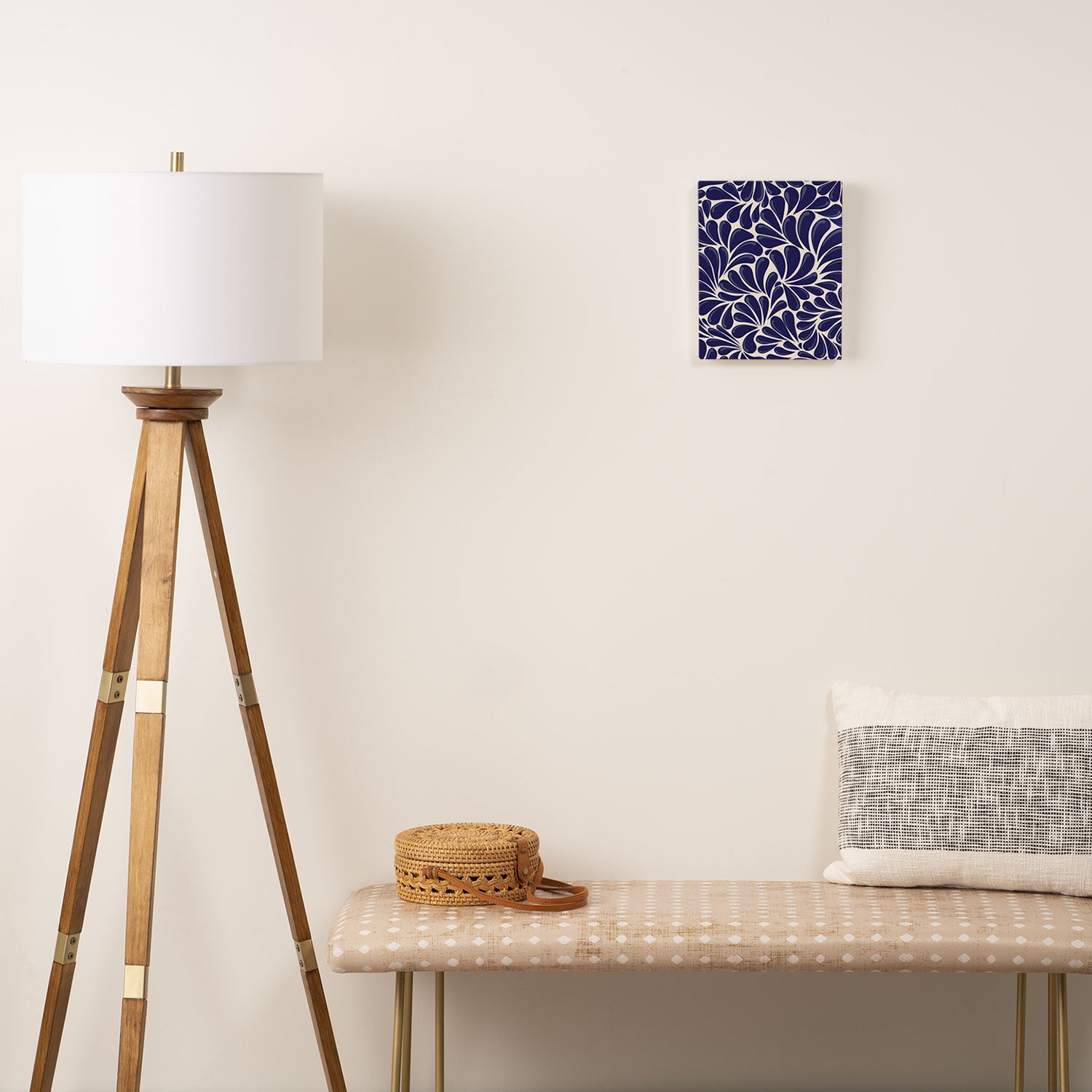 Mexican Talavera Organic Shapes by Akbaly Canvas Print Gallery Image 2