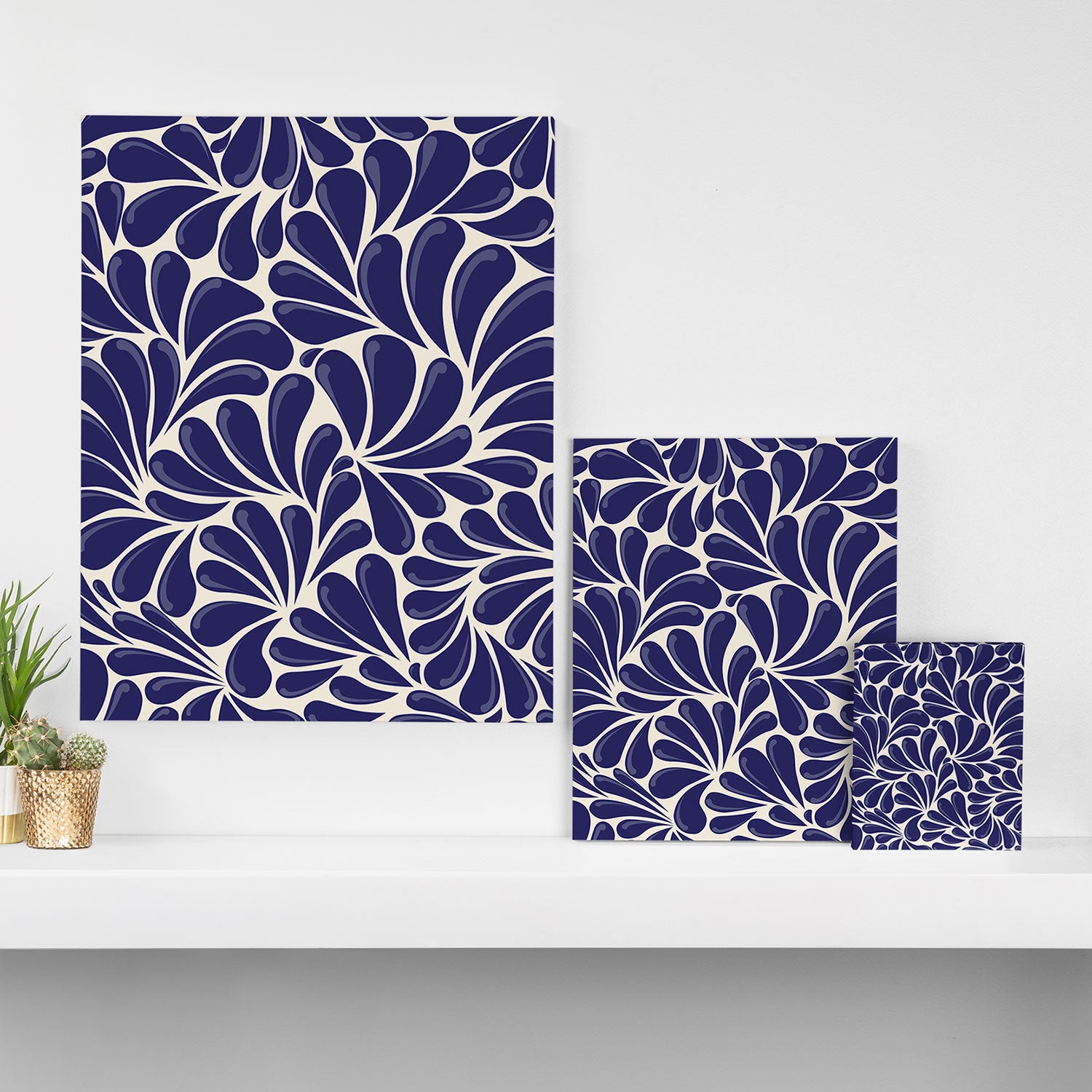 Mexican Talavera Organic Shapes by Akbaly Canvas Print Gallery Image 3