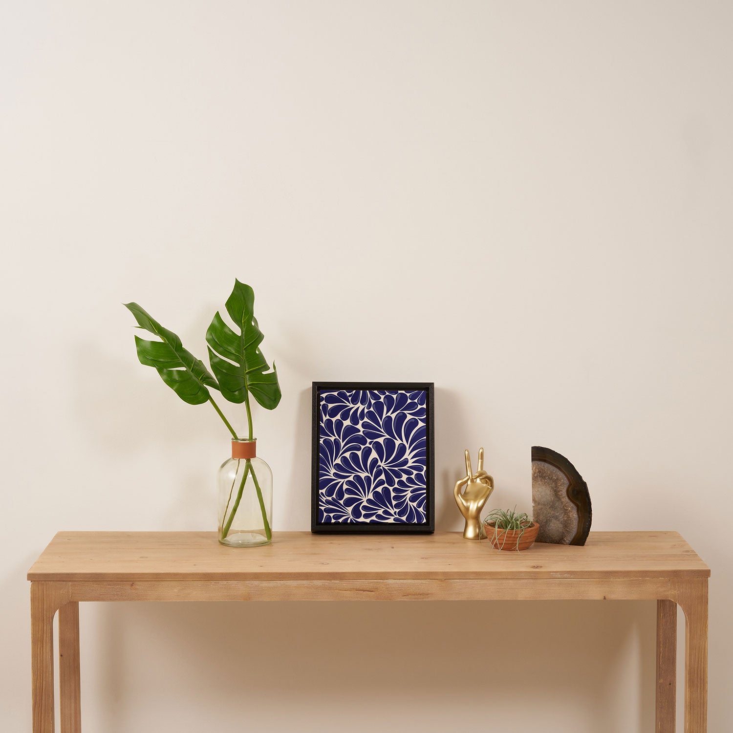 Mexican Talavera Organic Shapes by Akbaly Framed Canvas Print Gallery Image 4