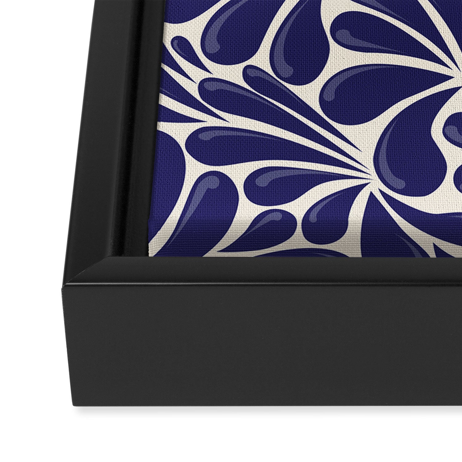 Mexican Talavera Organic Shapes by Akbaly Framed Canvas Print Gallery Image 3