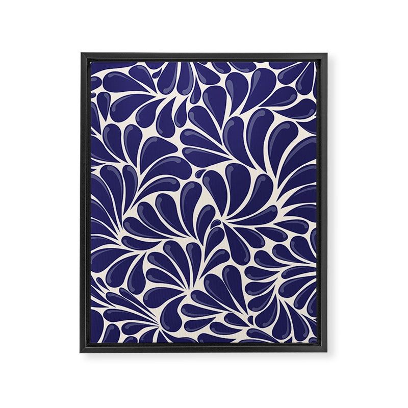 Mexican Talavera Organic Shapes by Akbaly Framed Canvas Print Gallery Image 3