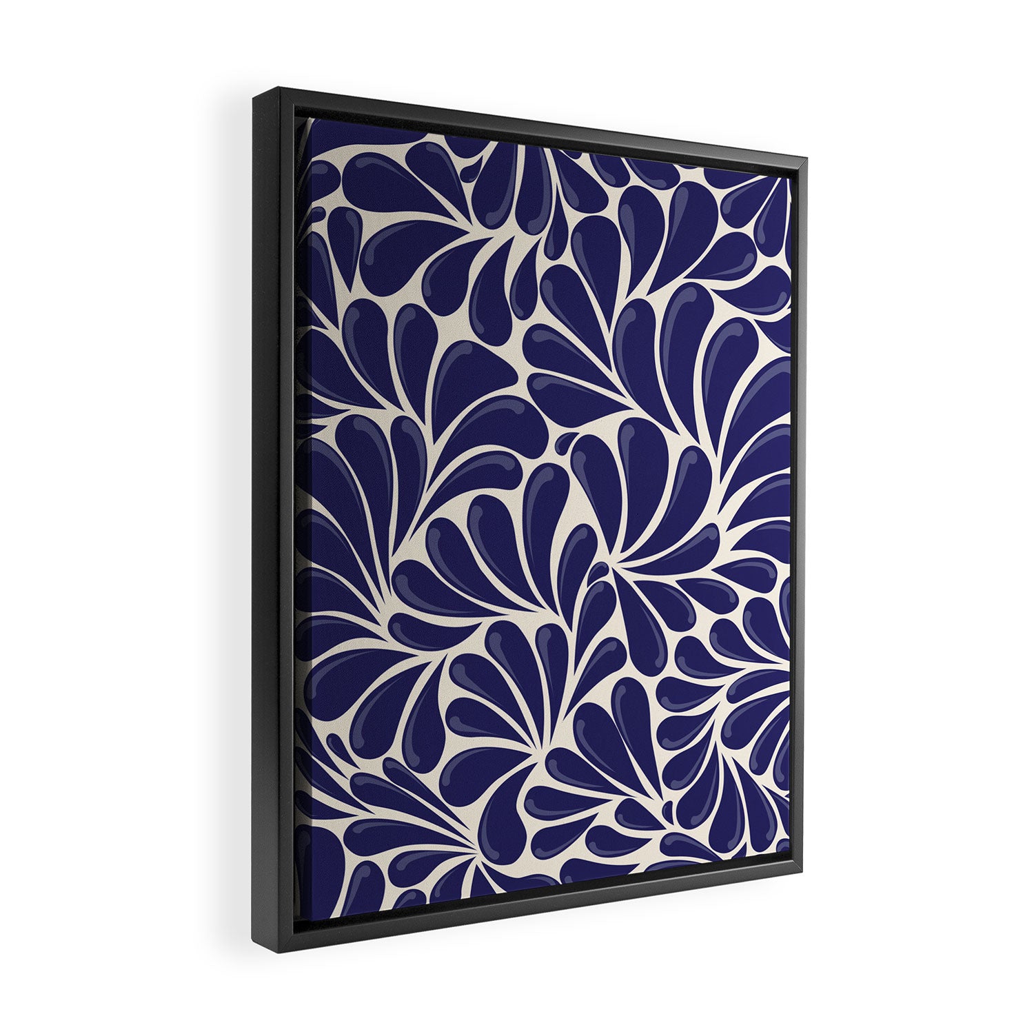 Mexican Talavera Organic Shapes by Akbaly Framed Canvas Print Gallery Image 2