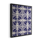 Mexican Talavera With Blue Birds Pattern by Akbaly Framed Canvas Print Gallery Image 2