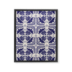 Mexican Talavera With Blue Birds Pattern by Akbaly Framed Canvas Print Gallery Image 6