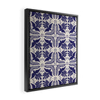 Mexican Talavera With Blue Birds Pattern by Akbaly Framed Canvas Print Gallery Image 2