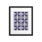 Mexican Talavera With Blue Birds Pattern by Akbaly Framed Art Print Gallery Image 5