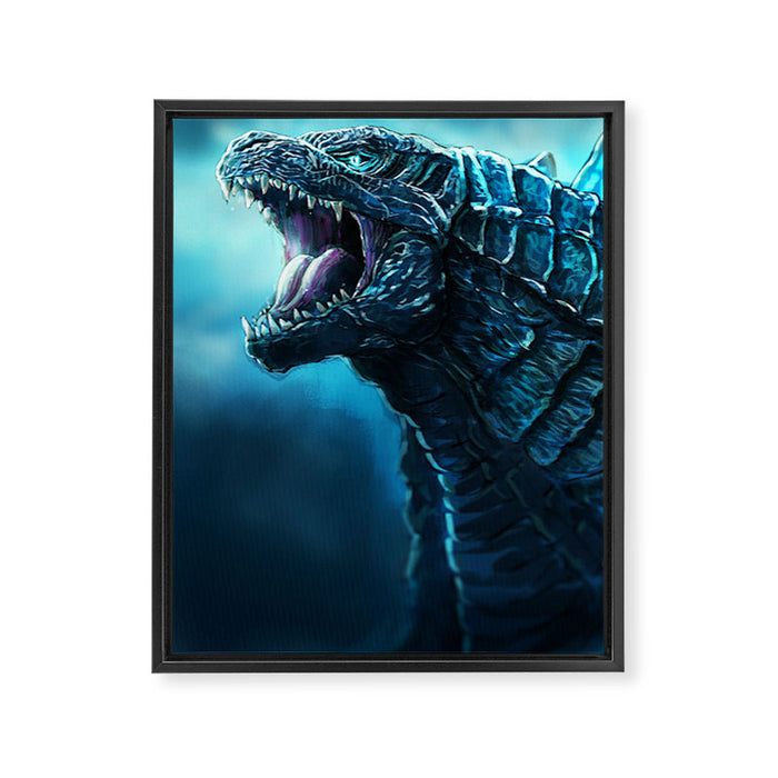 The King of Monsters - Godzilla Framed Canvas Print Gallery Image 1