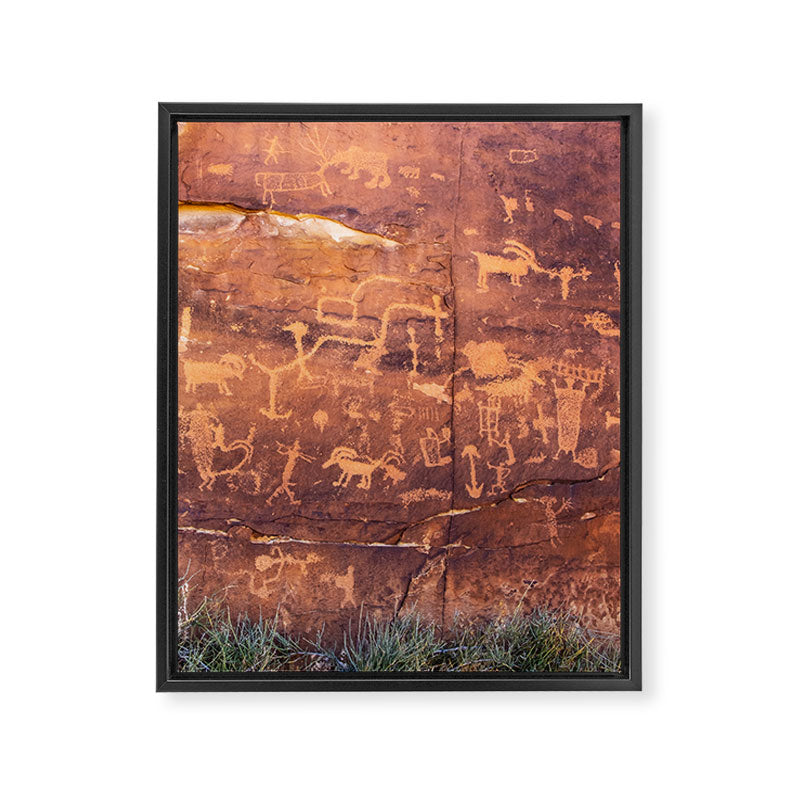 Ancient Rock Art Panel 0619 - Utah Framed Canvas Print Gallery Image 8